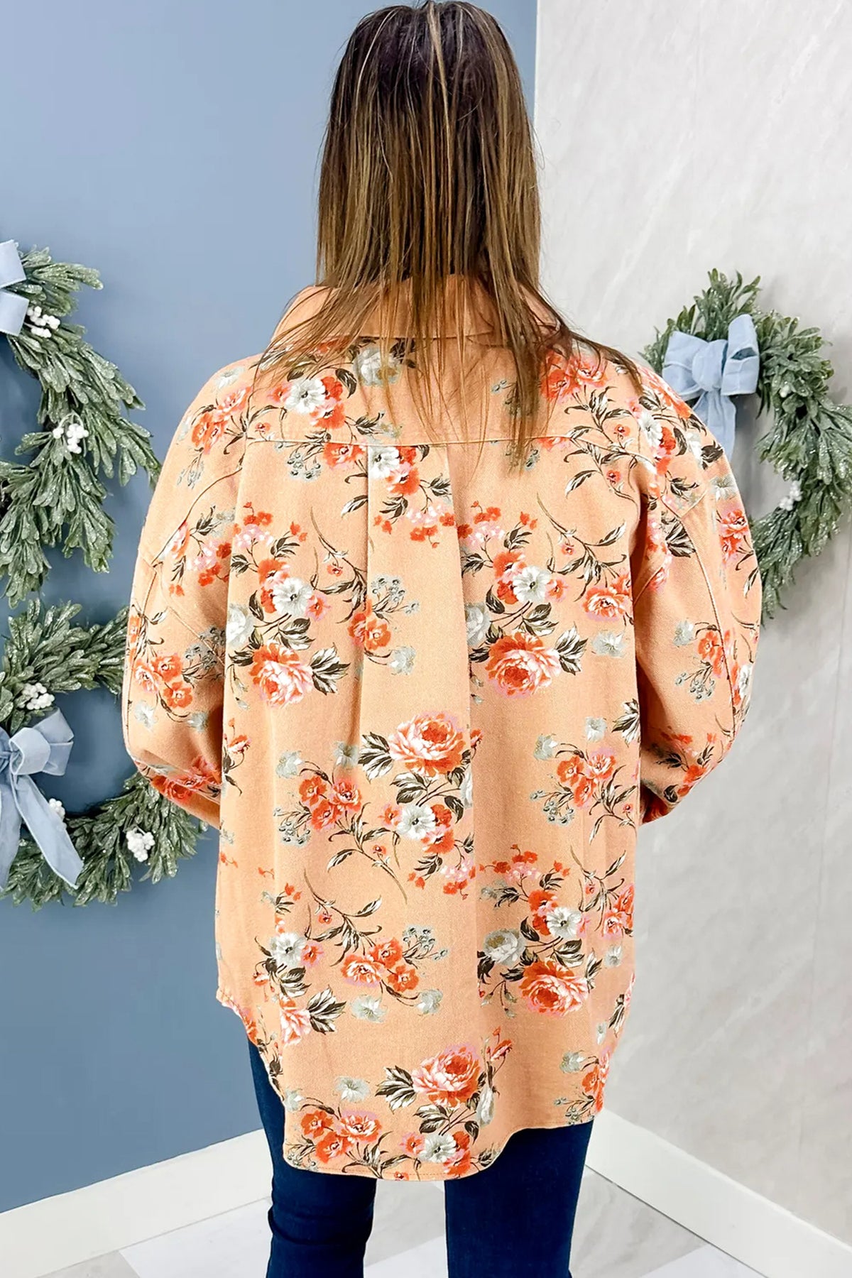Floral Denim Shacket