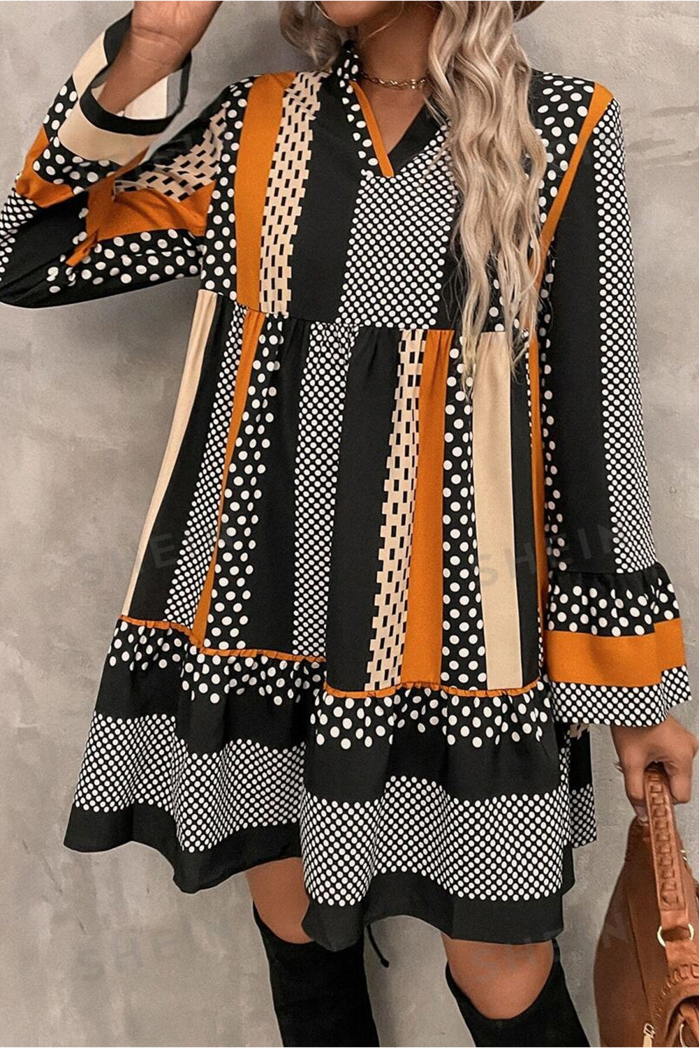 Midnight Dot Mini Dress