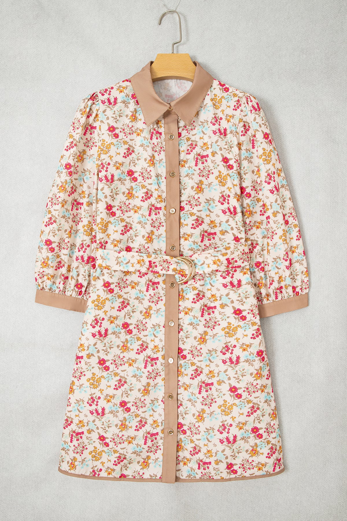 Sunset Bloom Belted Dress