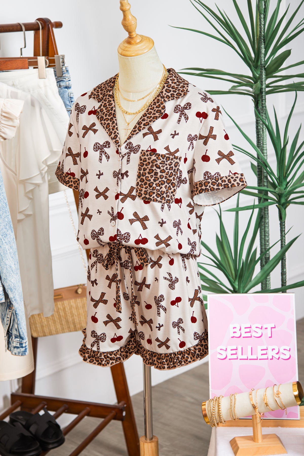 Cherry Bow Pajama Set