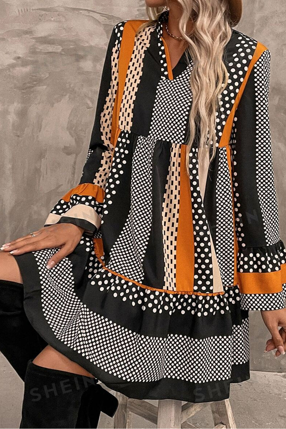 Midnight Dot Mini Dress
