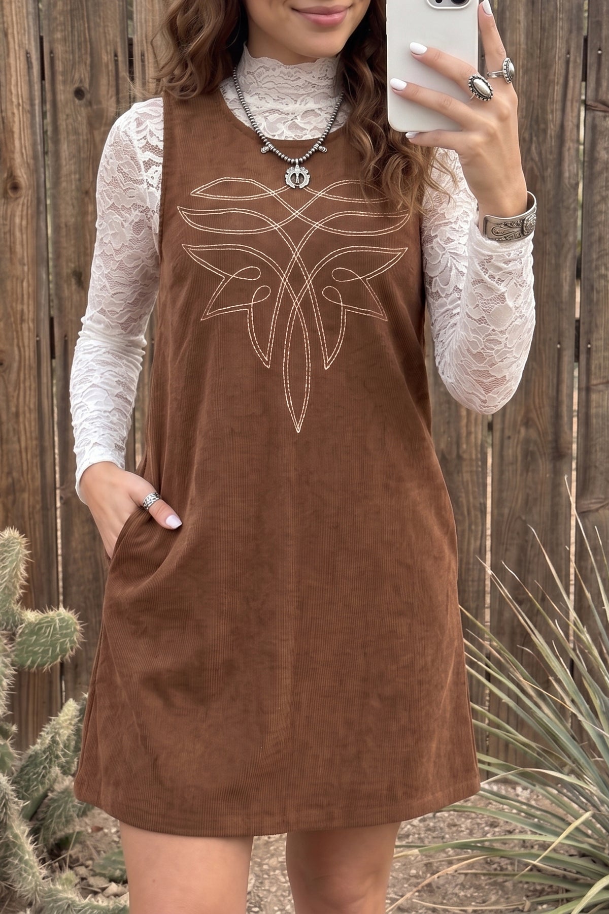 Rustic Embroidery Dress