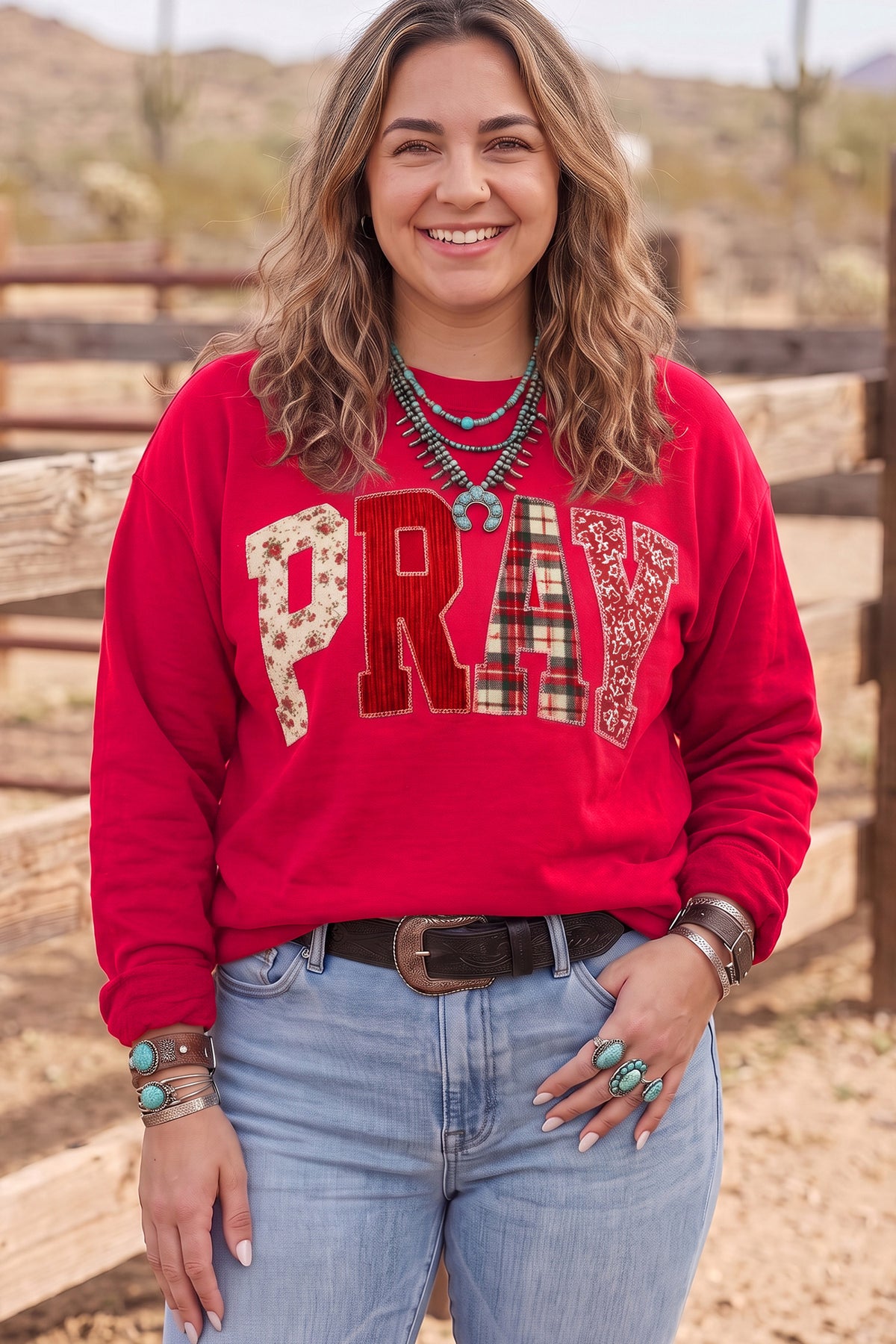 PRAY Patchwork Sweatshirt