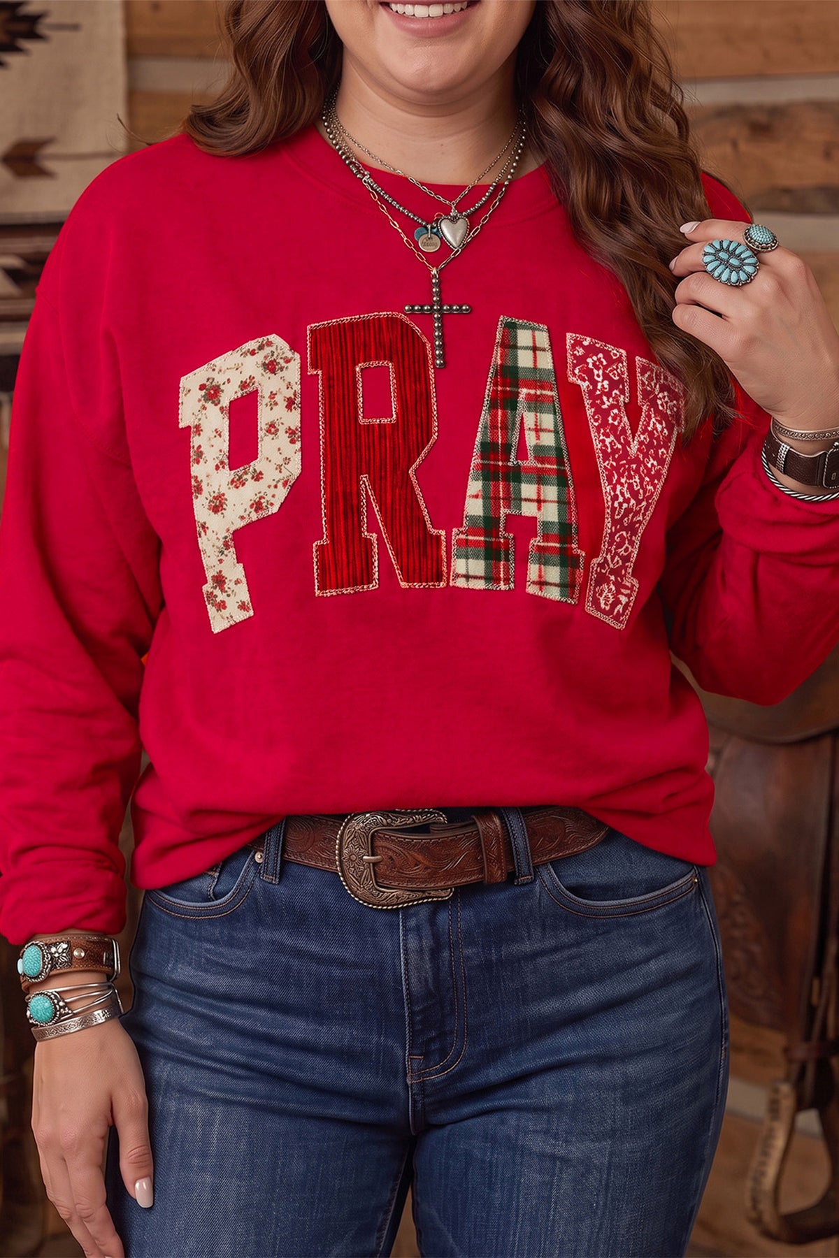 PRAY Patchwork Sweatshirt