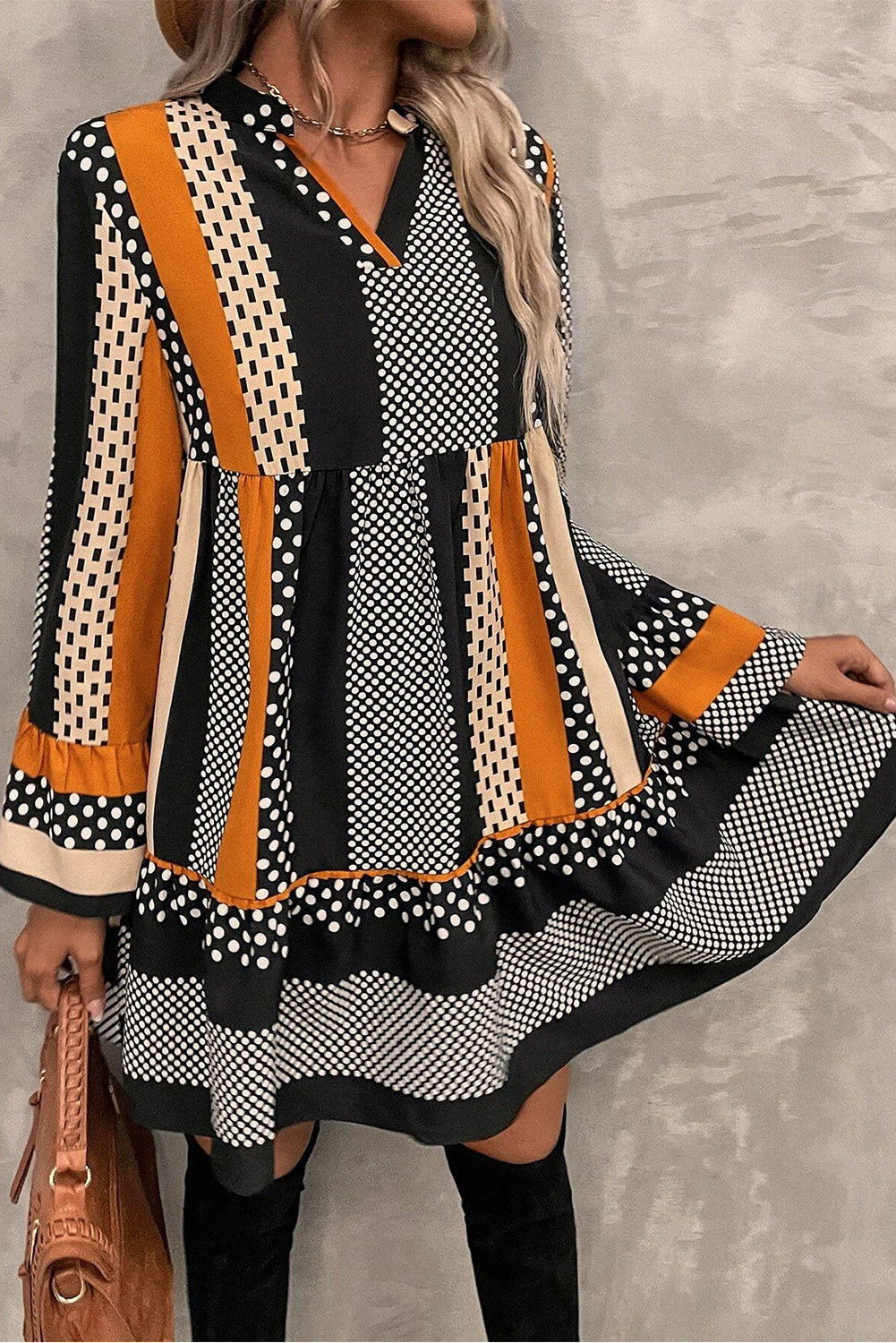 Midnight Dot Mini Dress