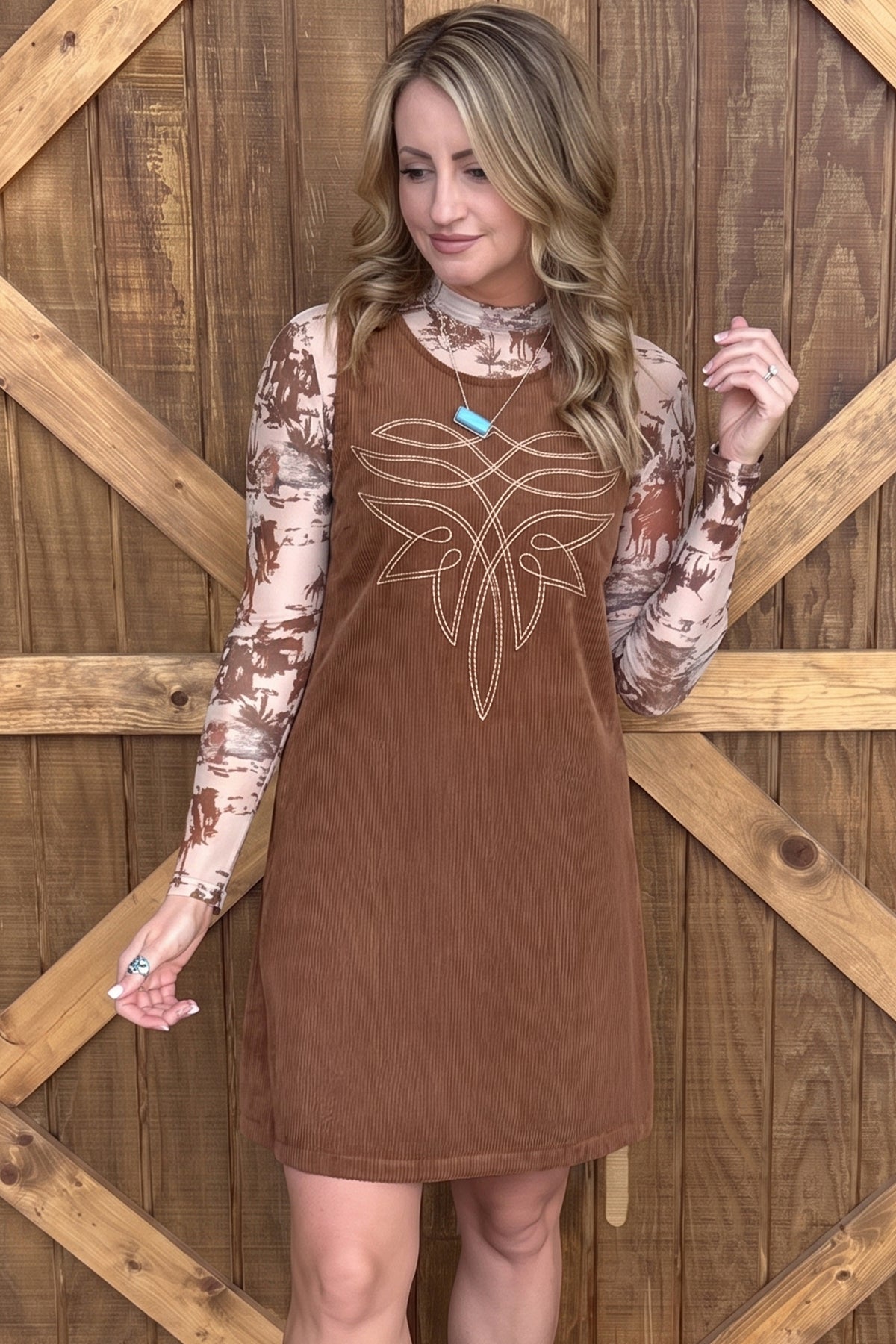 Rustic Embroidery Dress