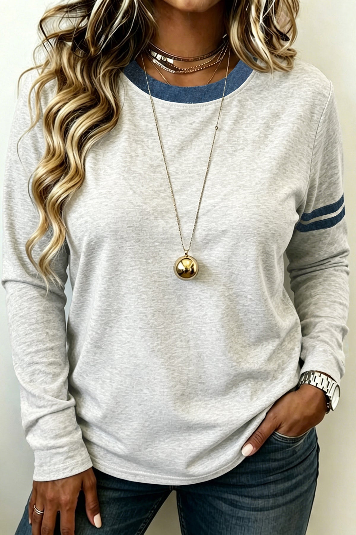 Plus Colorblock Top
