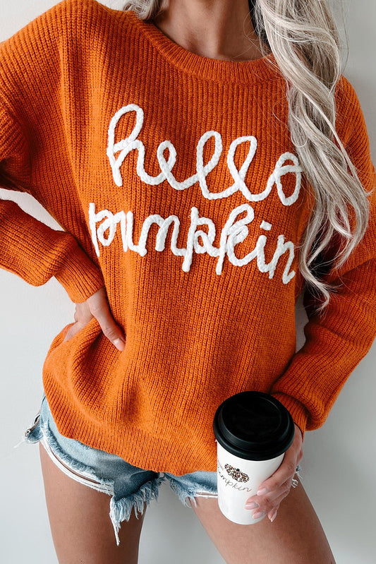 Hello Pumpkin Graphic Sweater