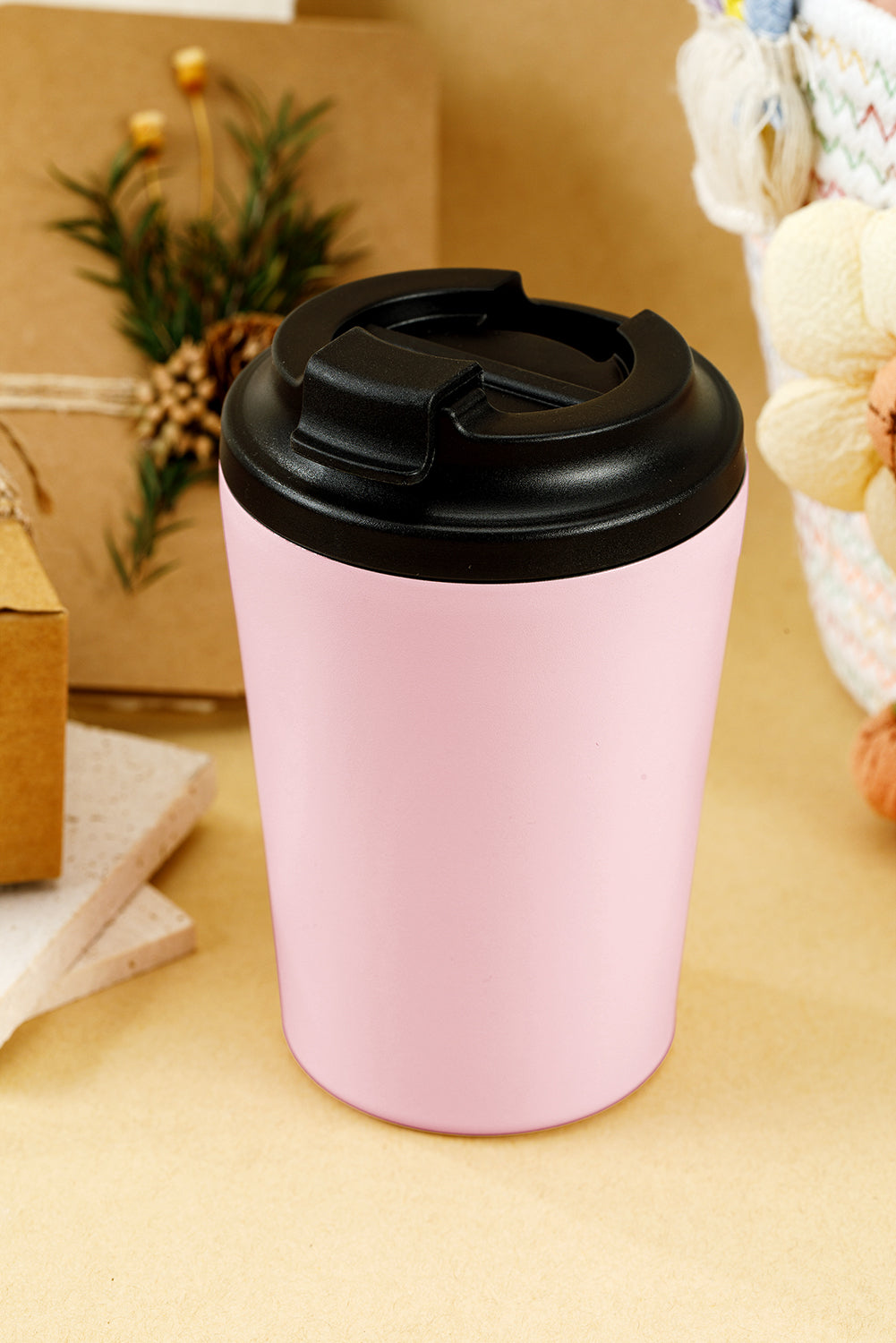 Pink Minimalist Stainless Steel Coffee Cup