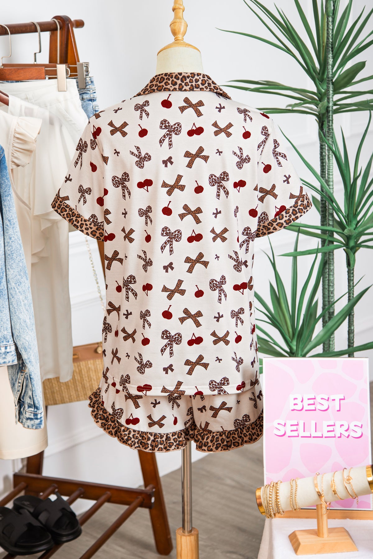Cherry Bow Pajama Set