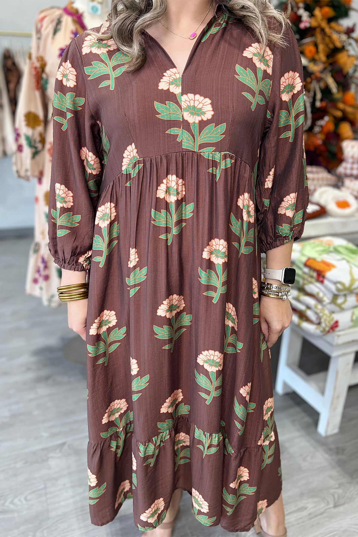Floral V-Neck Blouse