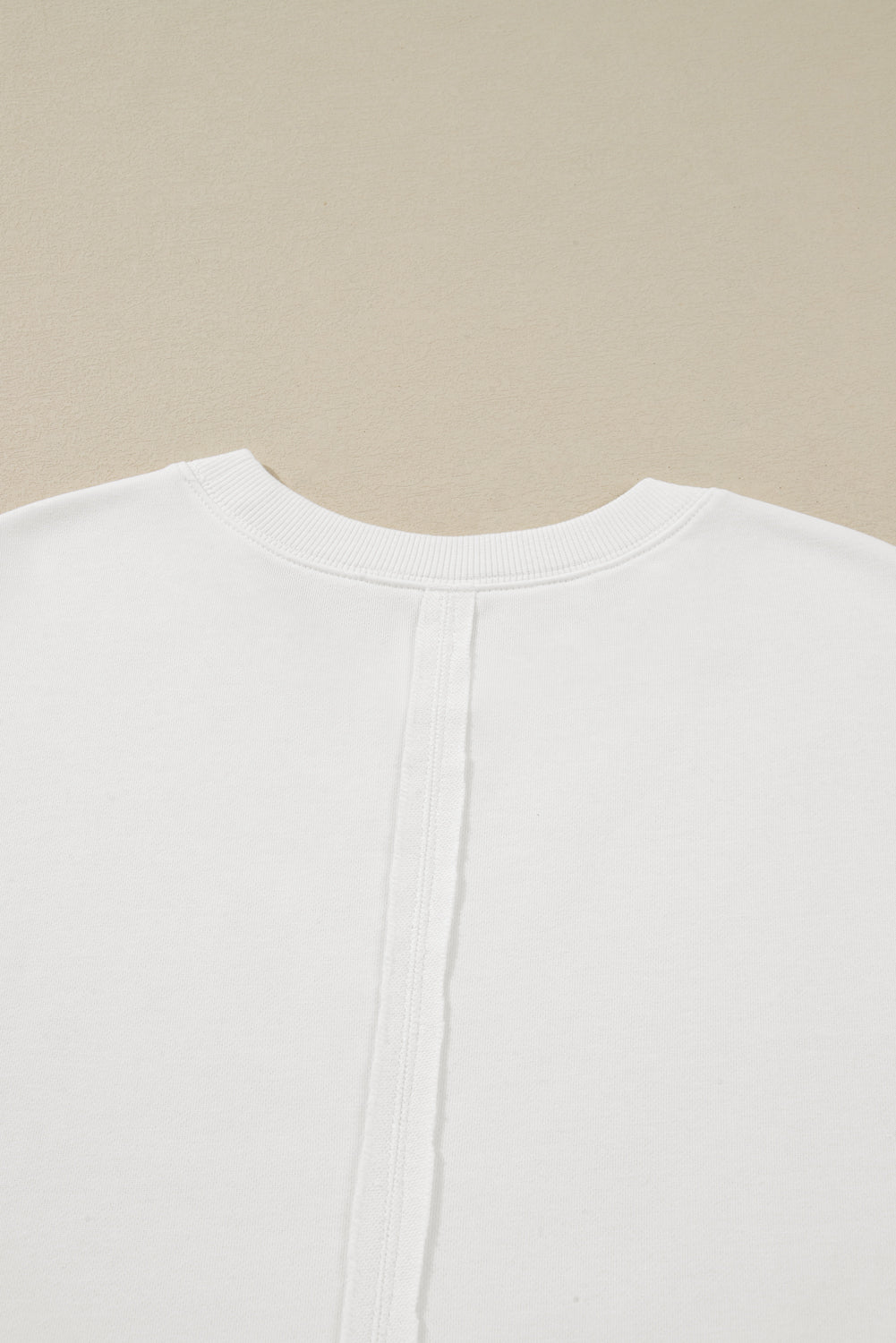 White Plus Size Exposed Seam Detail Contrast Dot Floral Patchwork Sleeve Sweatshirt