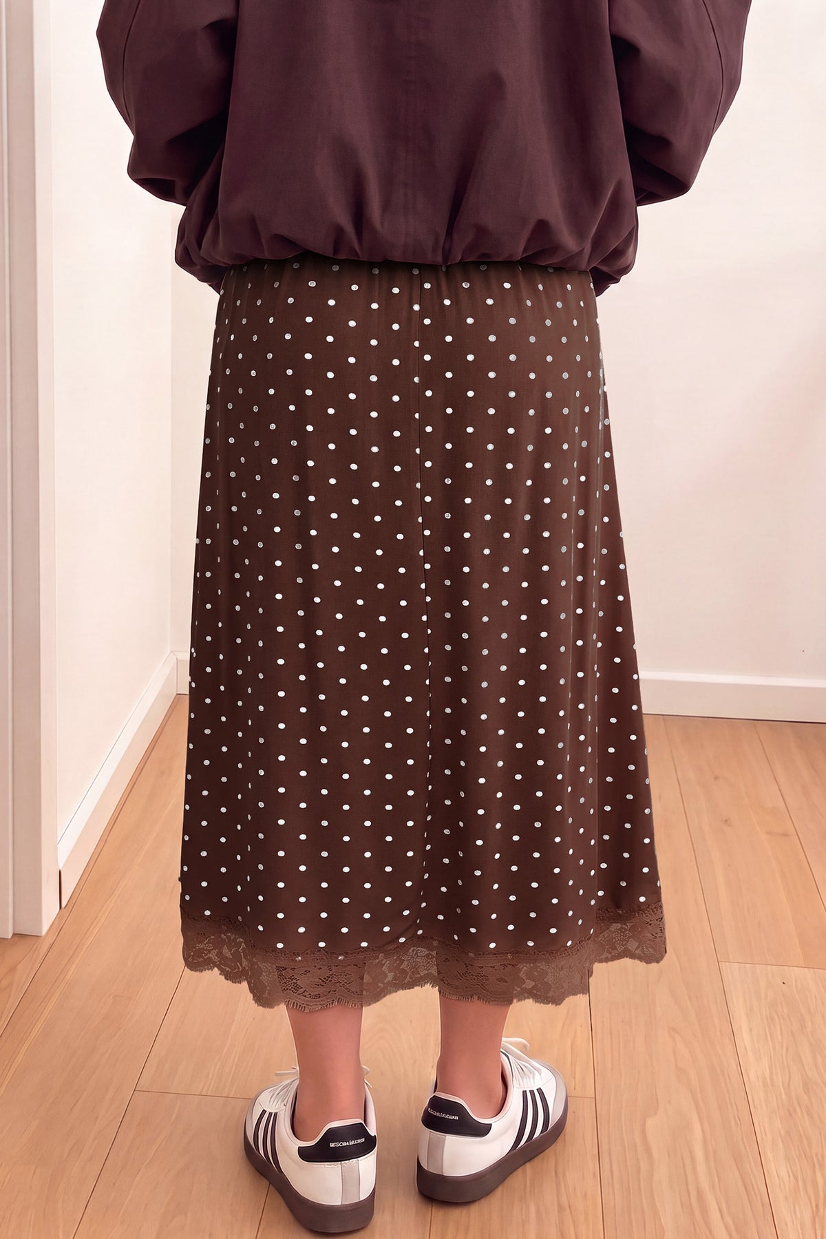 Polka Dot Lace Skirt
