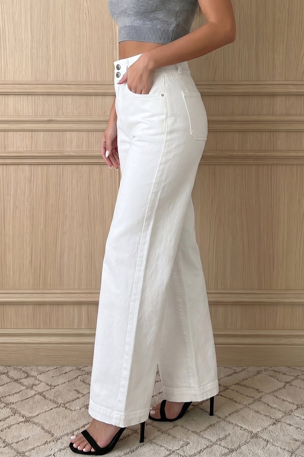 High Rise Wide Leg Jeans