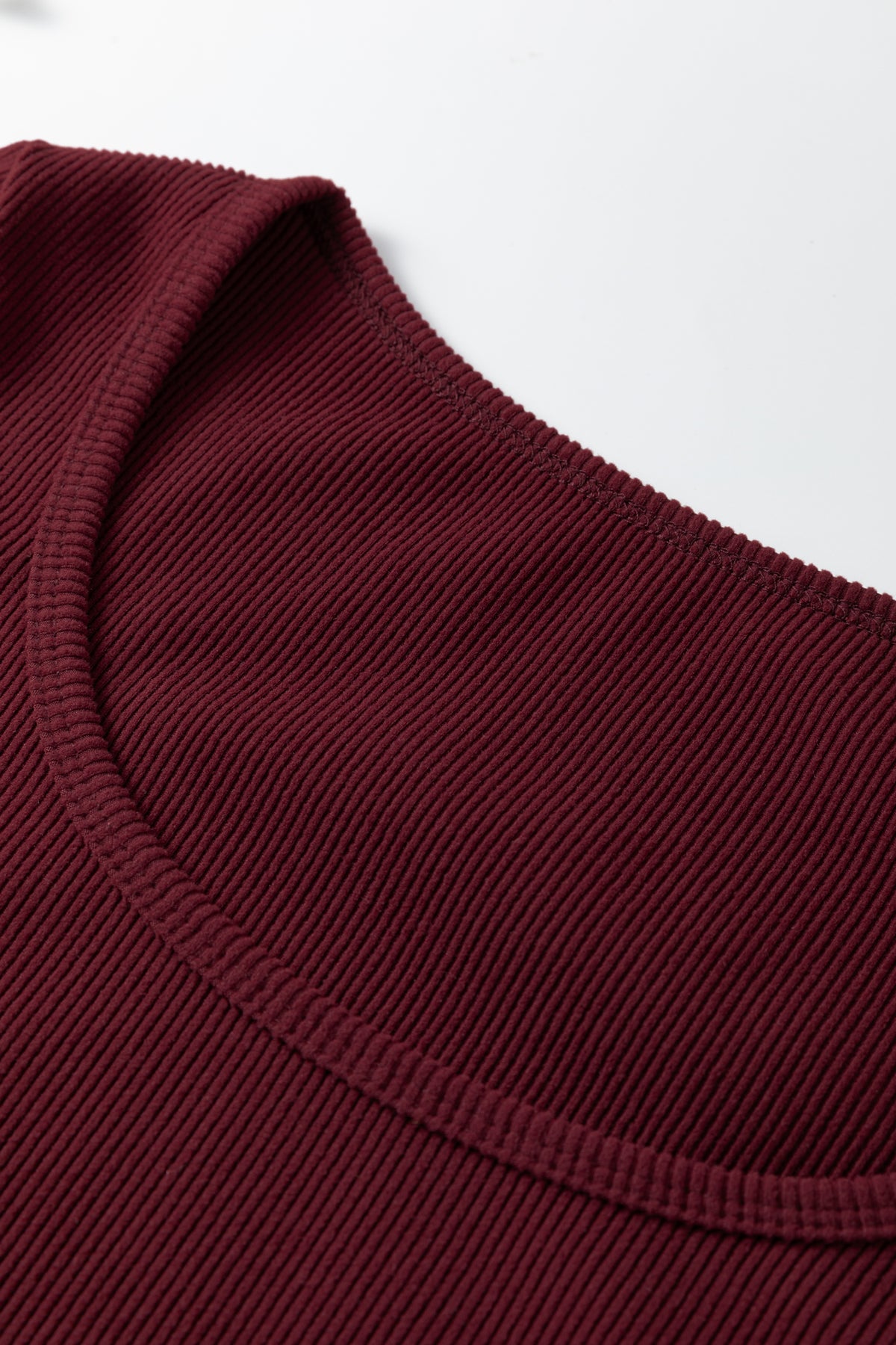 Ribbed U-Neck Crop Top