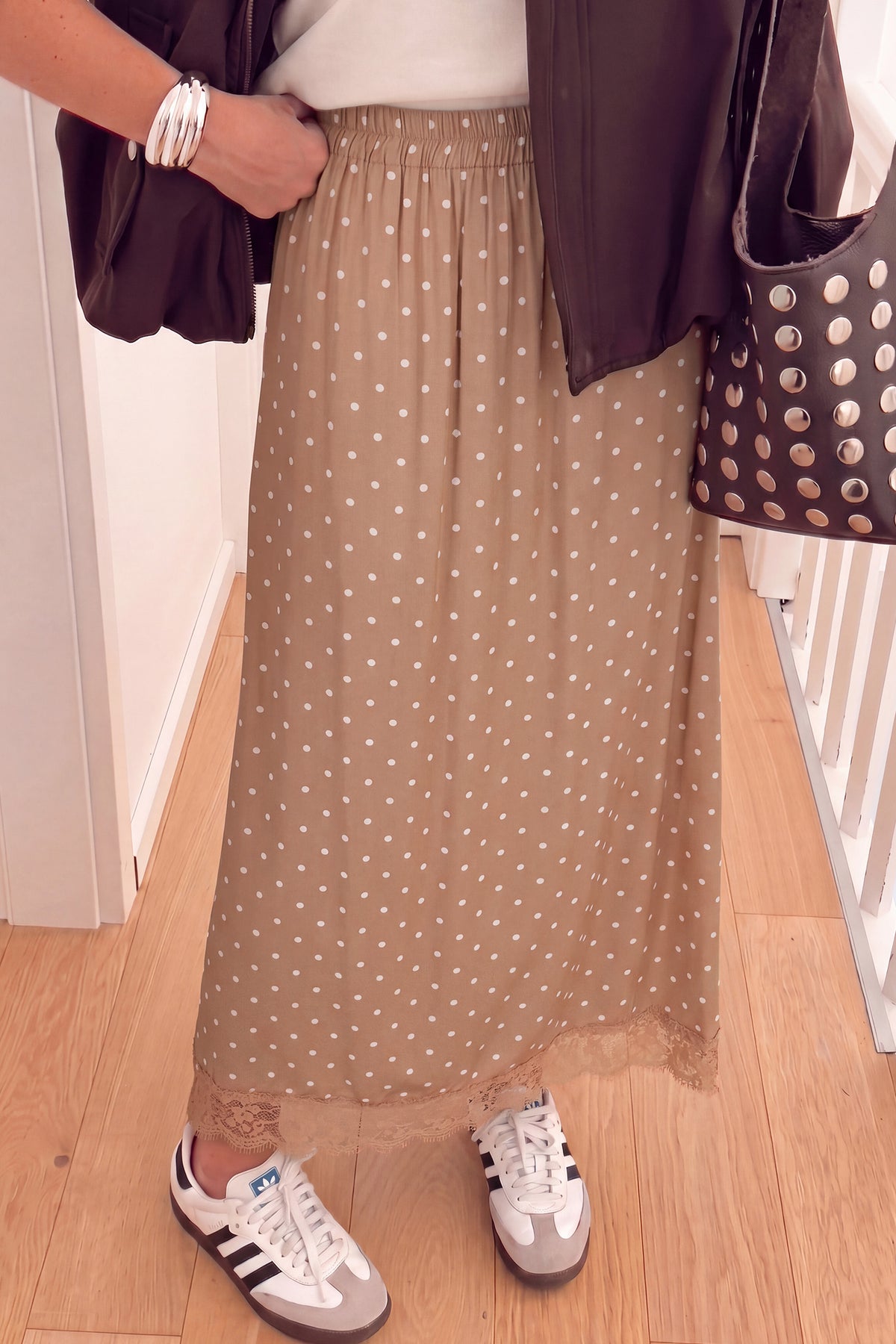 Polka Dot Lace Skirt