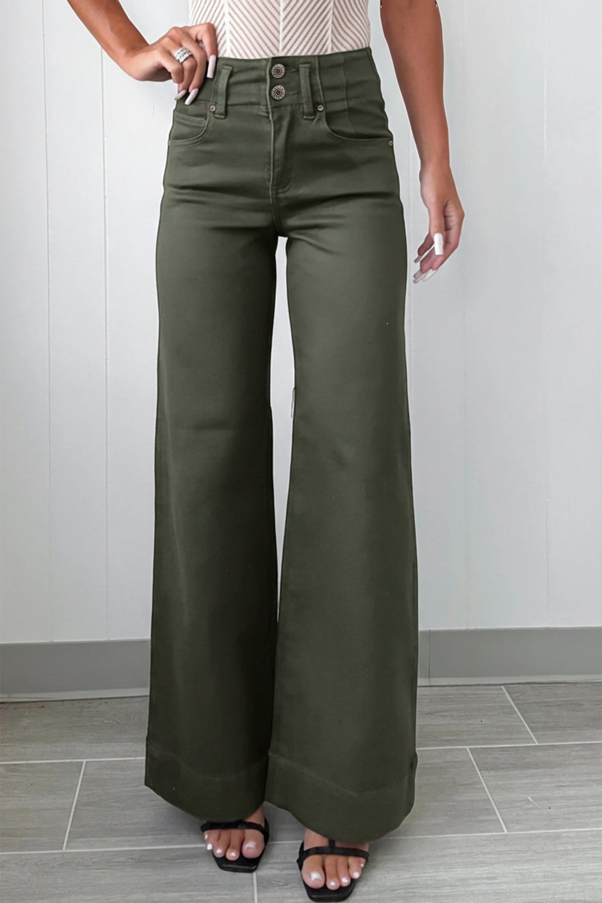 High Rise Wide Leg Jeans