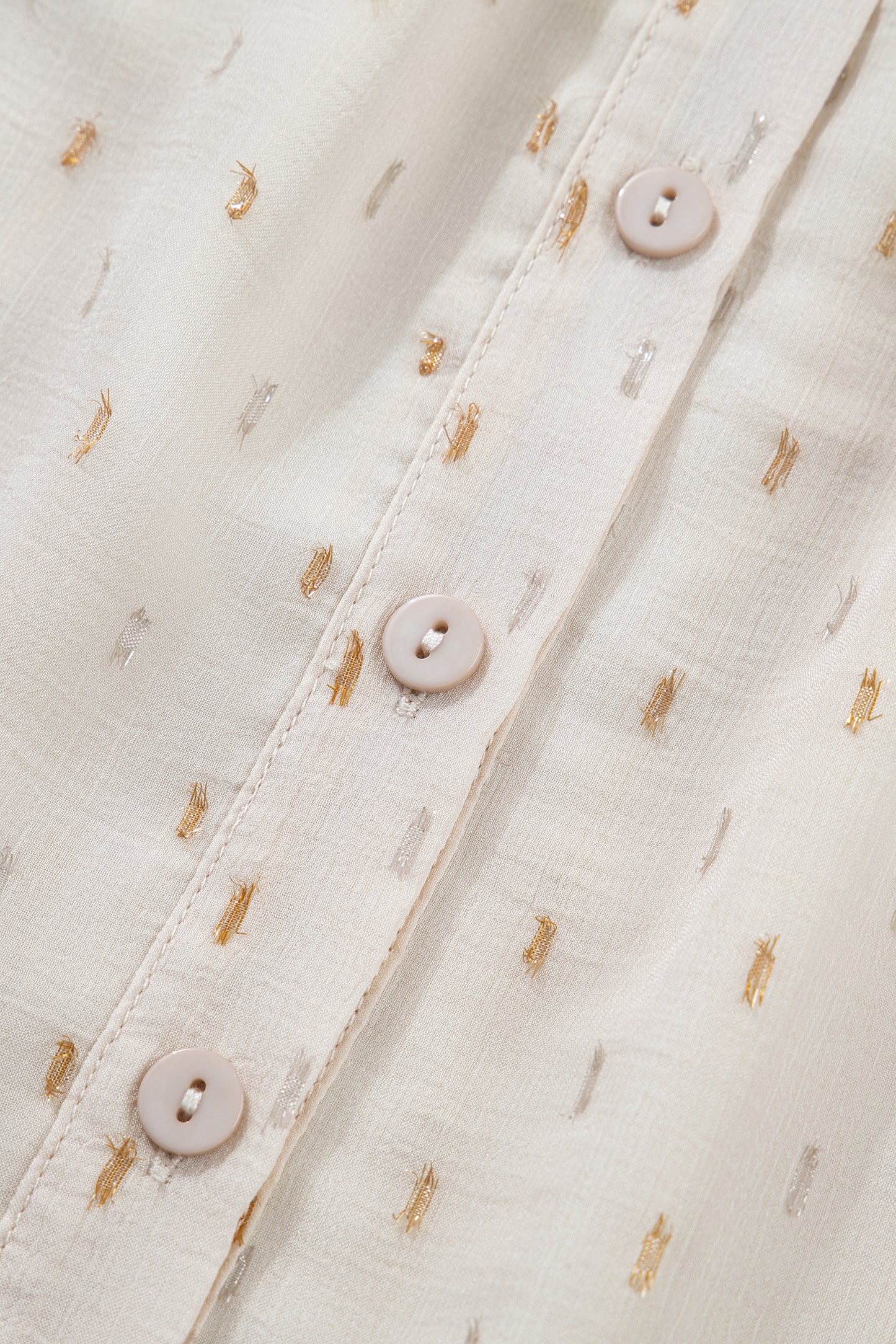 Dusk Blue Metallic Jacquard Short Sleeve Shirt