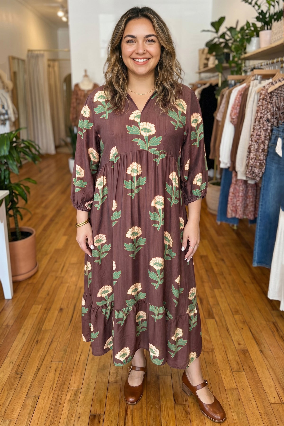 Floral V-Neck Blouse
