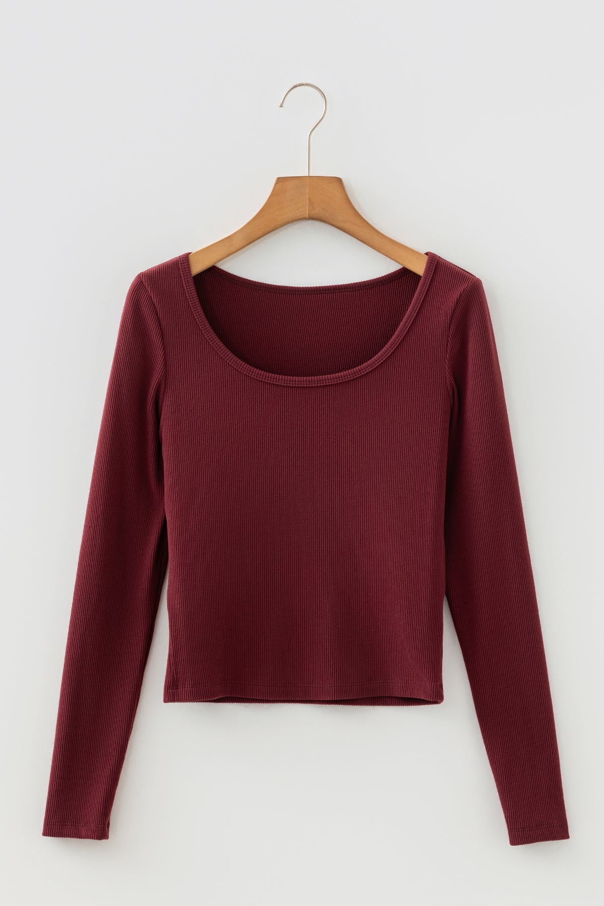 Ribbed U-Neck Crop Top