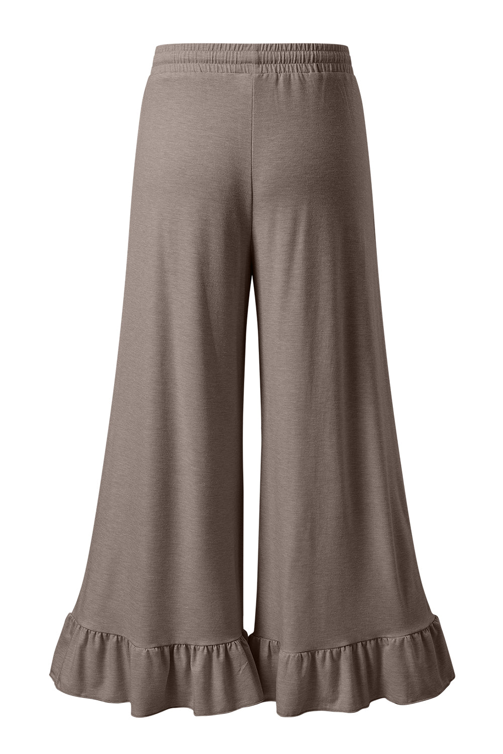 Dune Solid Color Ruffle Hem Wide Leg Pants