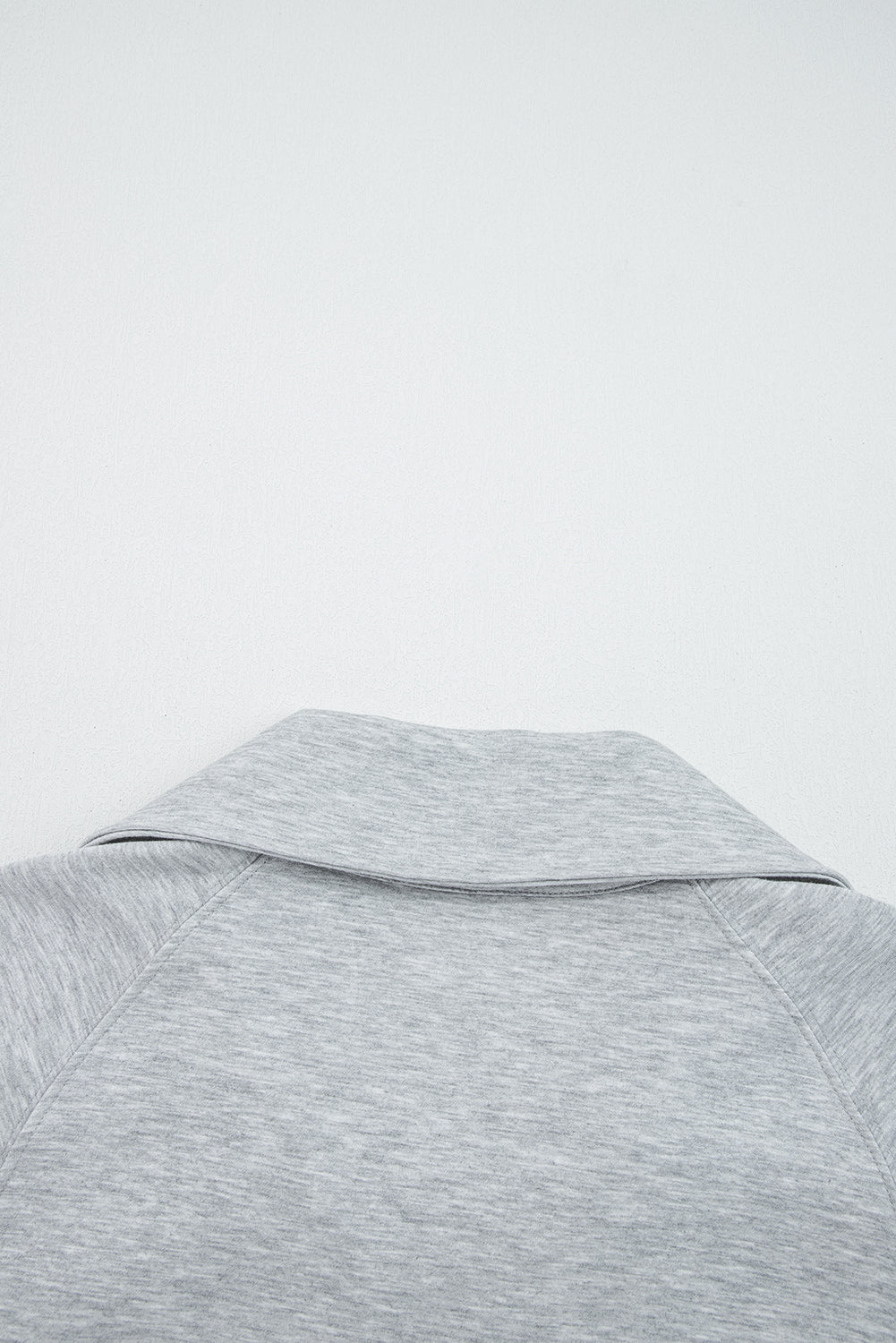 Black Zip Collar Long Sleeve Top Drawstring Pants Set