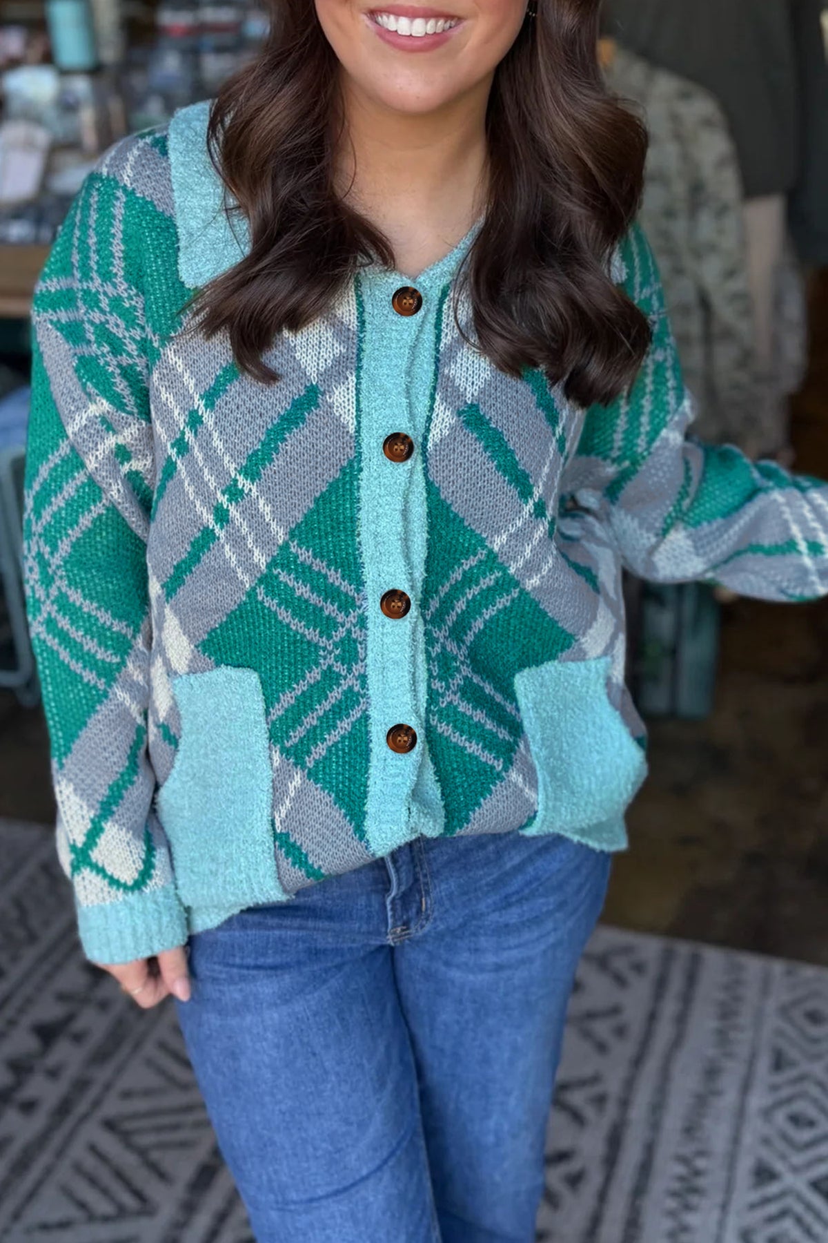Plaid Cardigan
