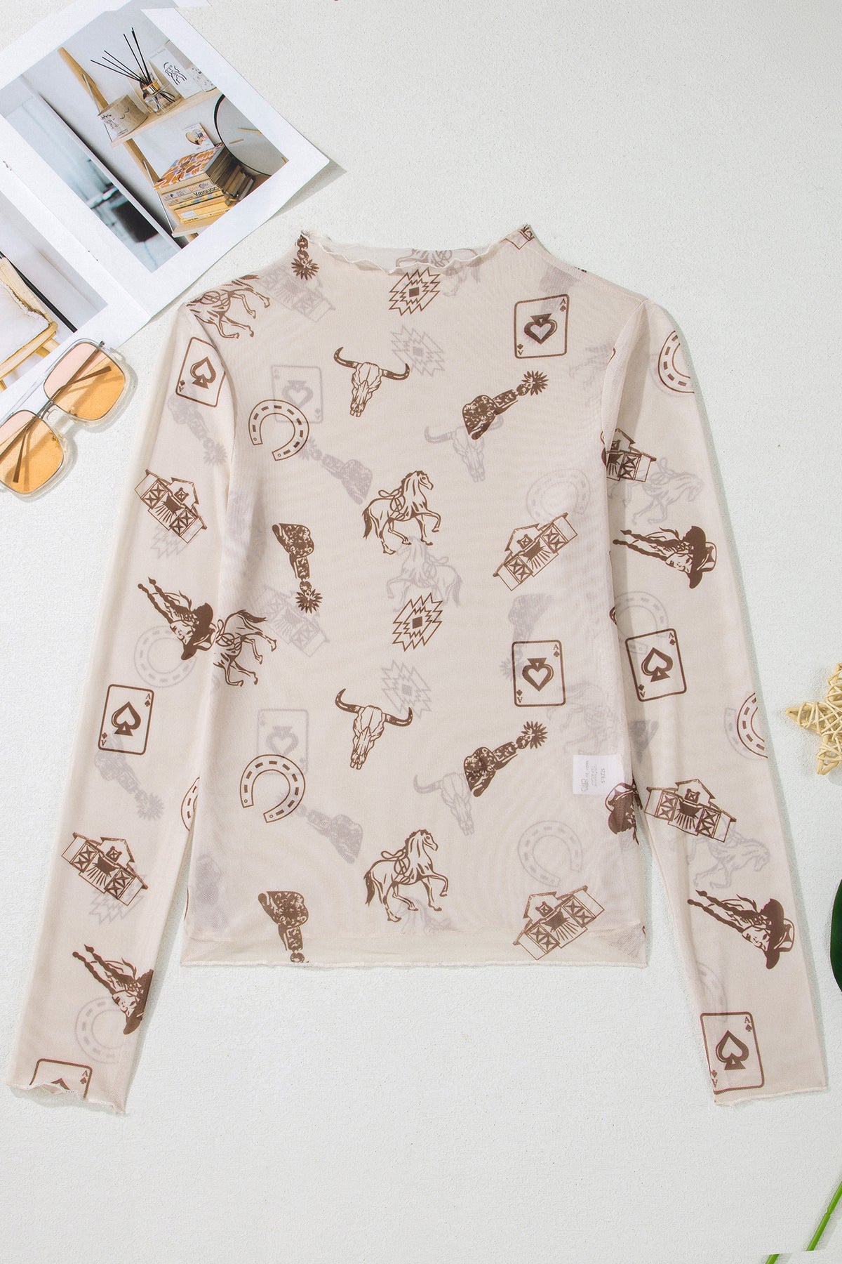Floral Mock Neck Top