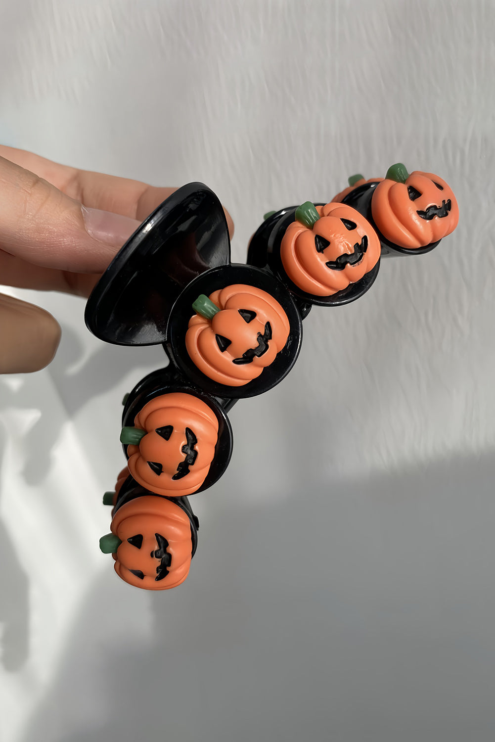 Russet Orange Halloween Pumpkin Hair Claw Clip
