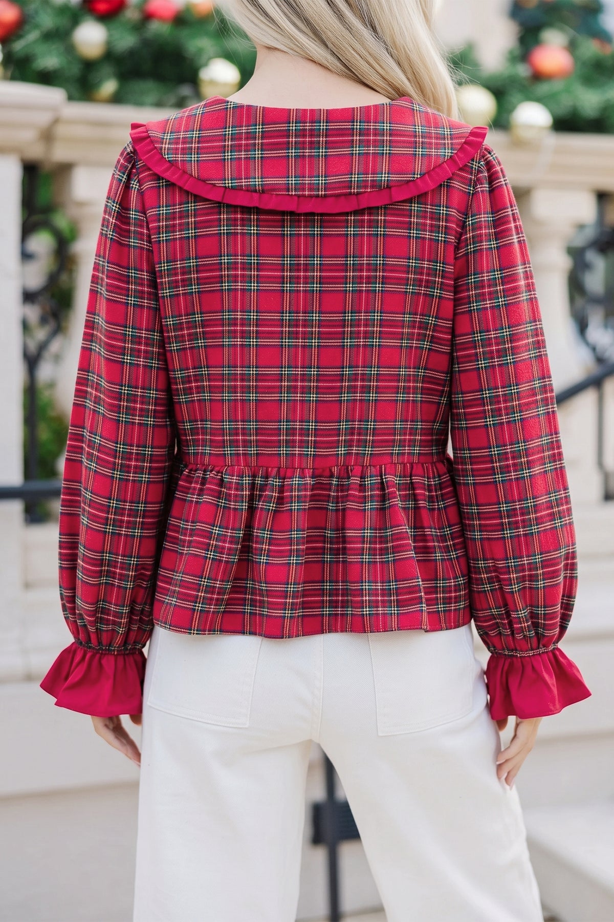 Holiday Plaid Blouse