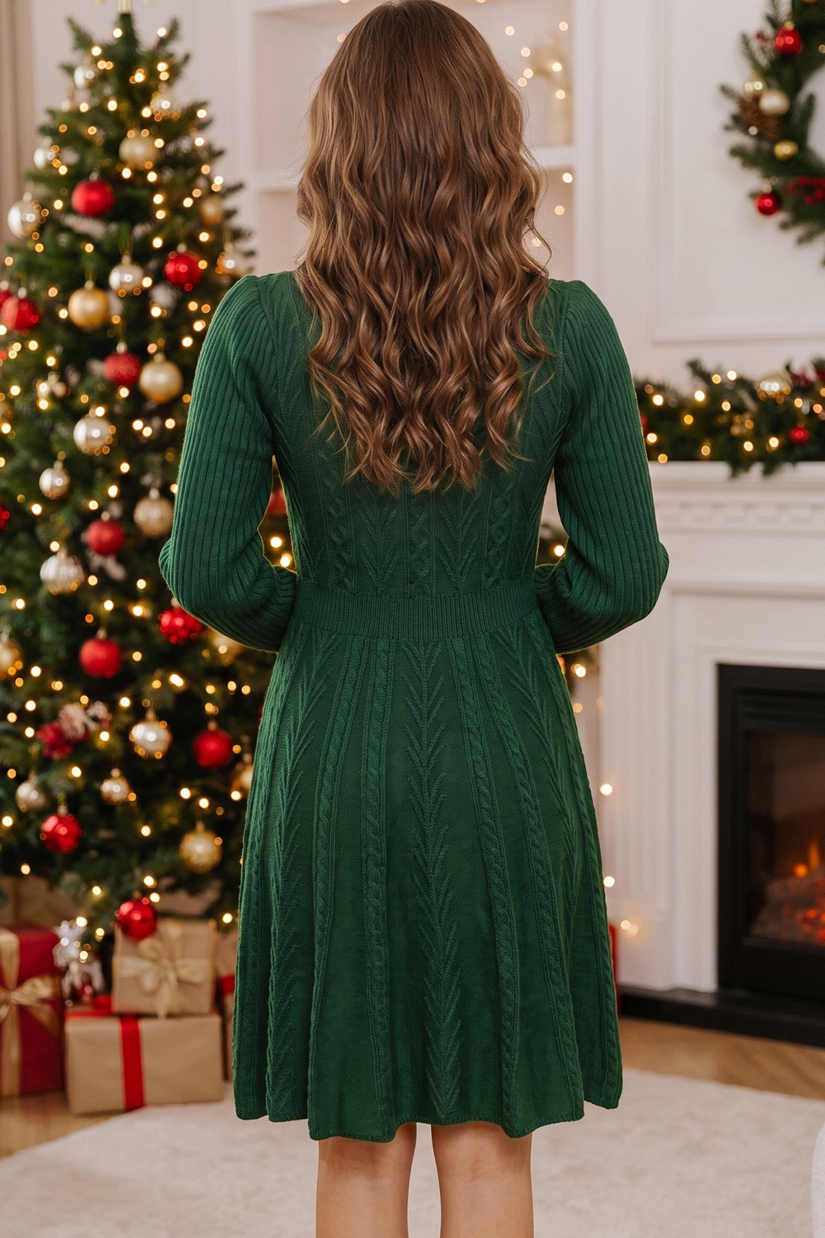 Forest Charm Sweater Dress