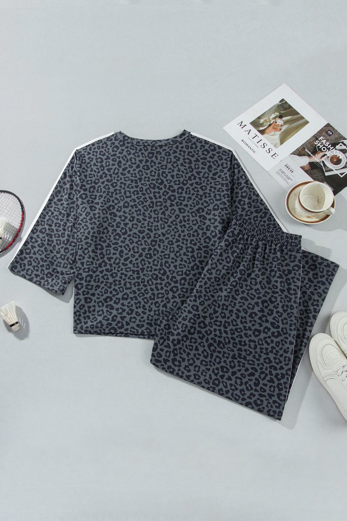 Plus Leopard Bracelet Sleeve Top