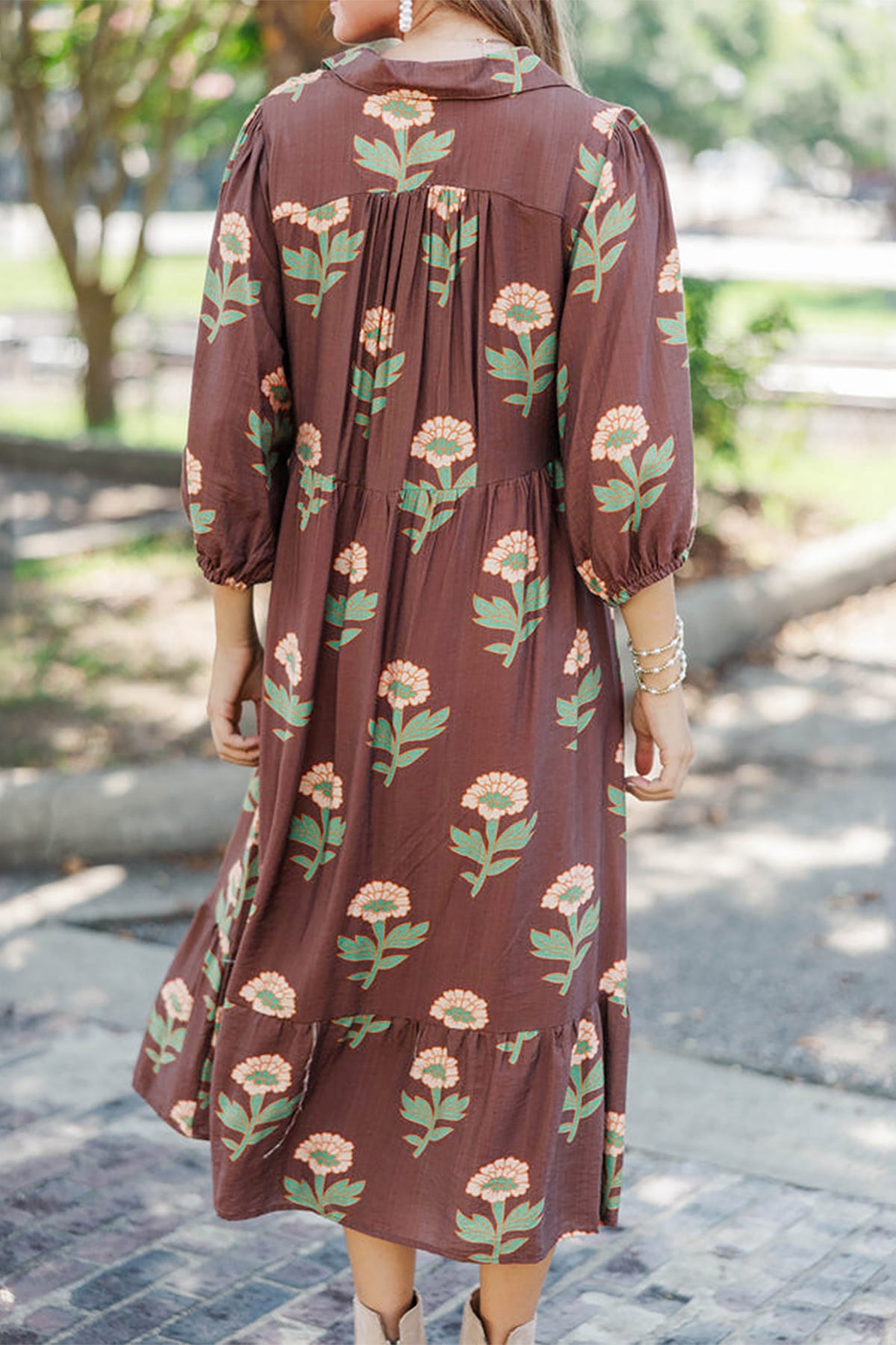 Floral V-Neck Blouse