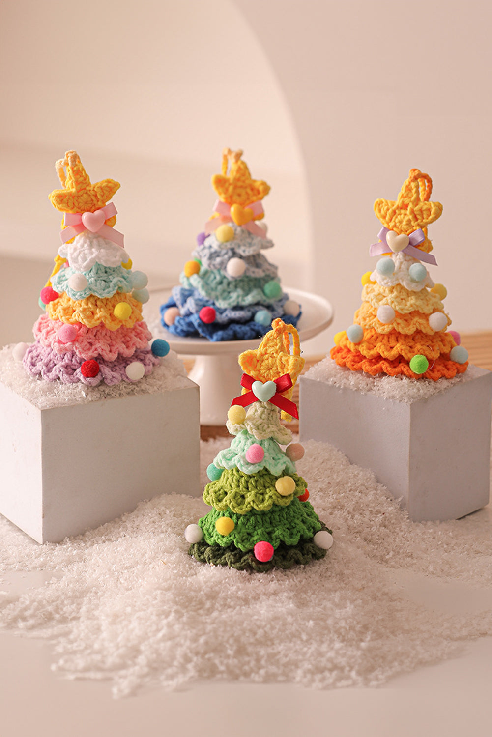 Spinach Green Crochet Christmas Tree Home Hanging Ornament