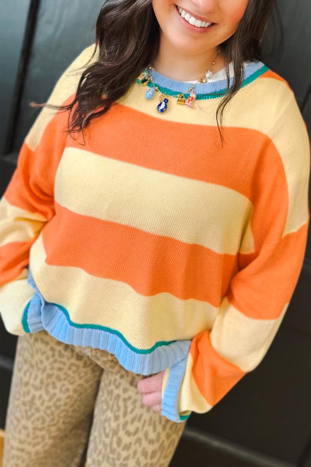 Stripe Colorblock Sweater
