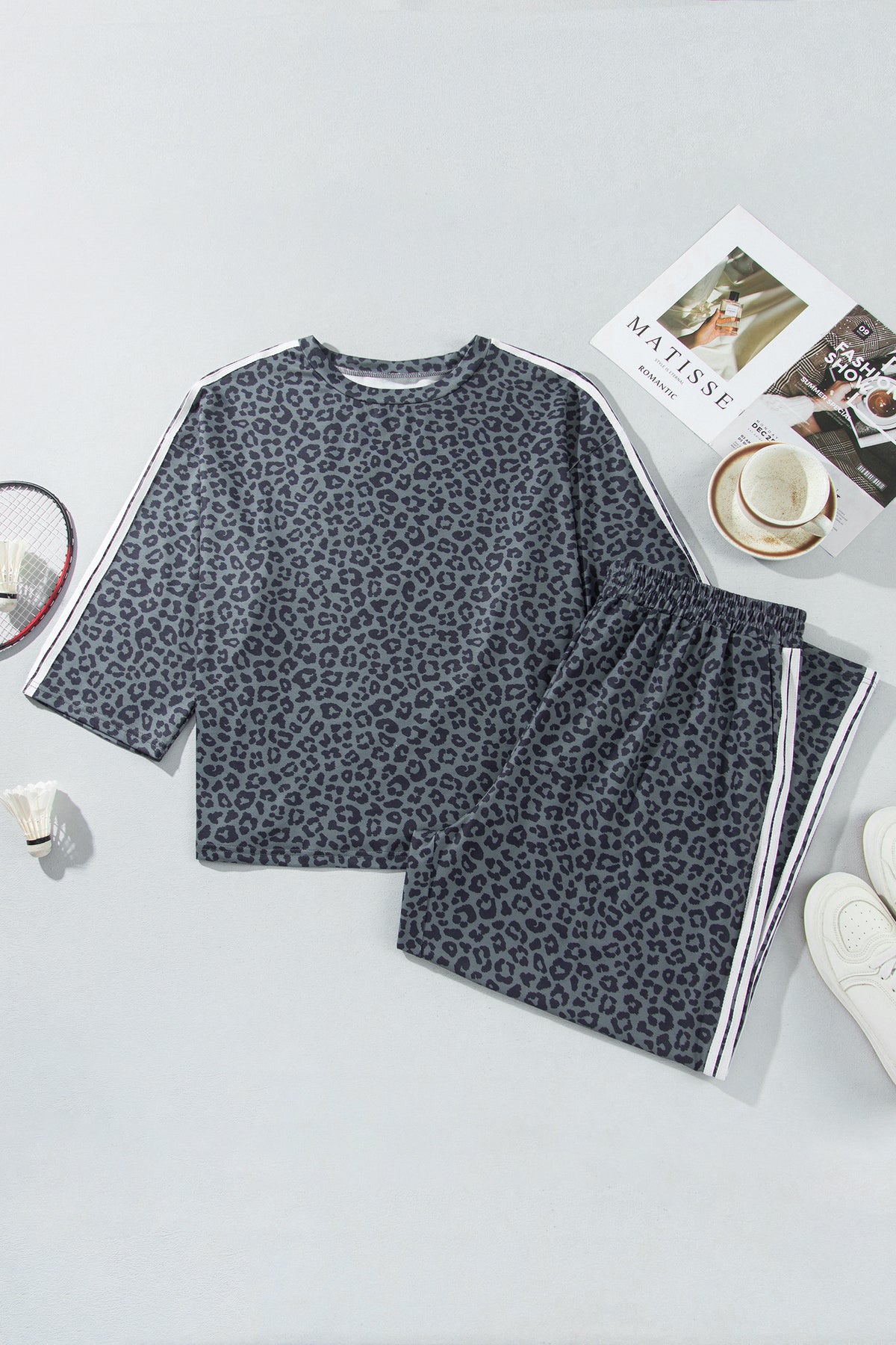 Plus Leopard Bracelet Sleeve Top