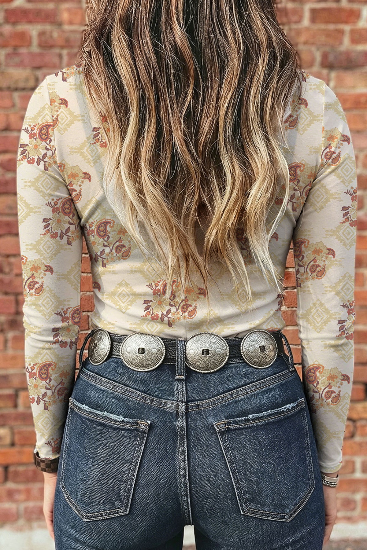 Floral Mock Neck Top