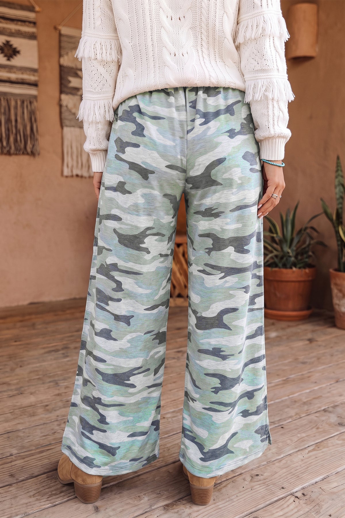 Camo Wide Leg Pants