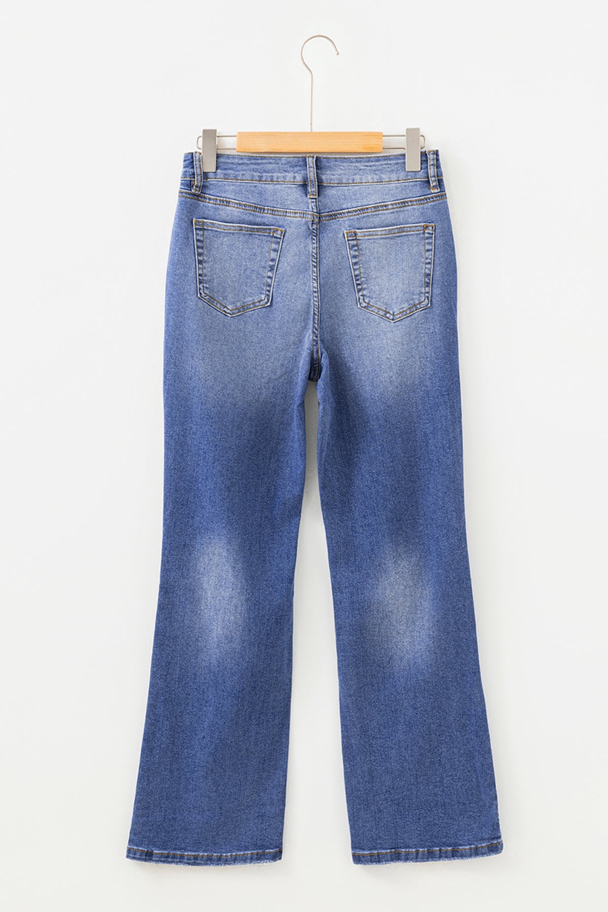 Distressed Straight Jeans