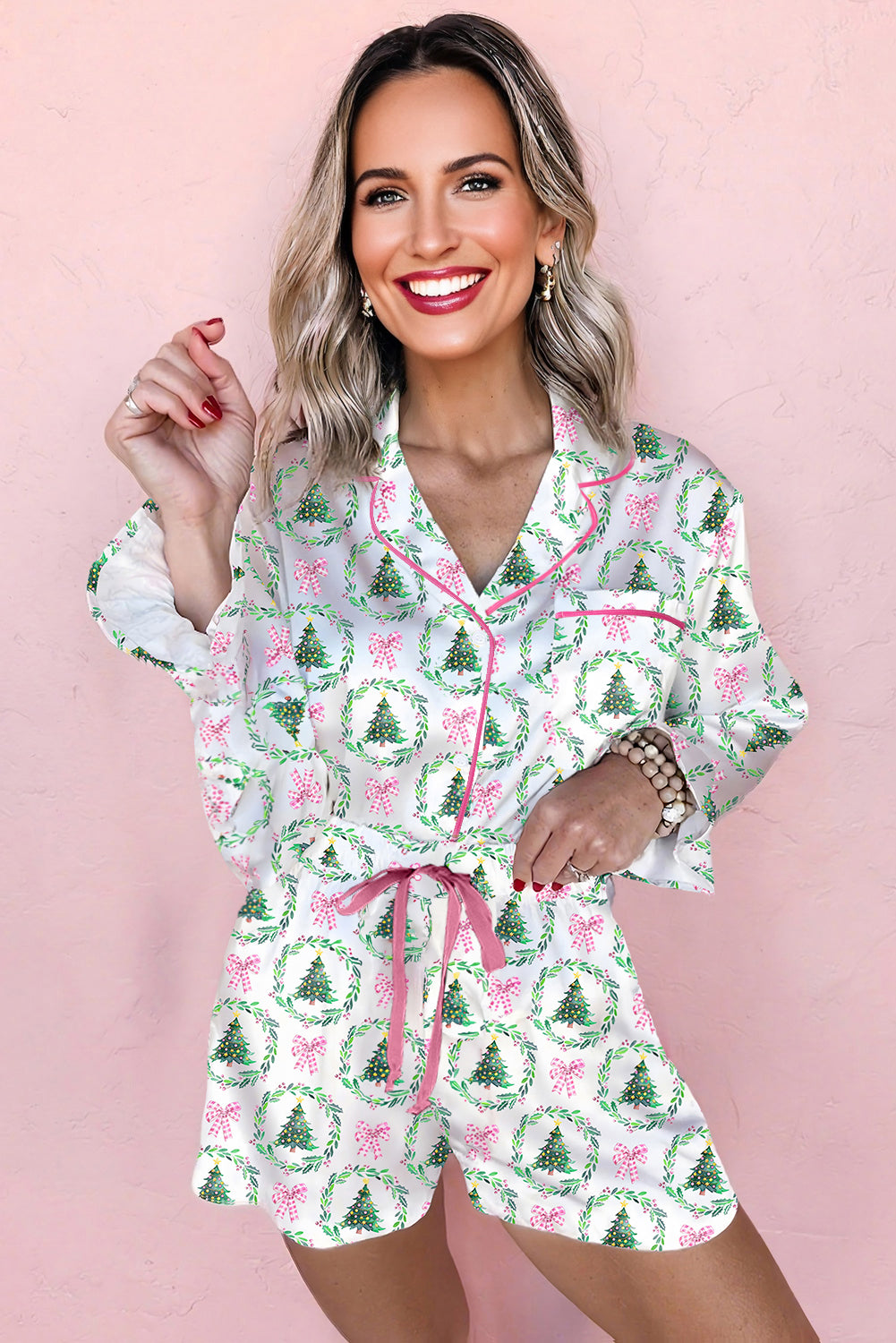 Holiday Bow Pajama Set