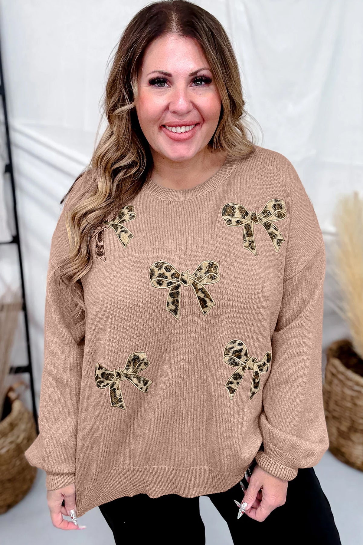 Leopard Bow Sweatshirt