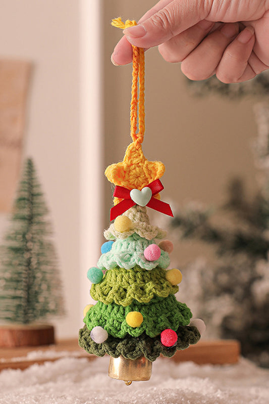 Spinach Green Crochet Christmas Tree Home Hanging Ornament