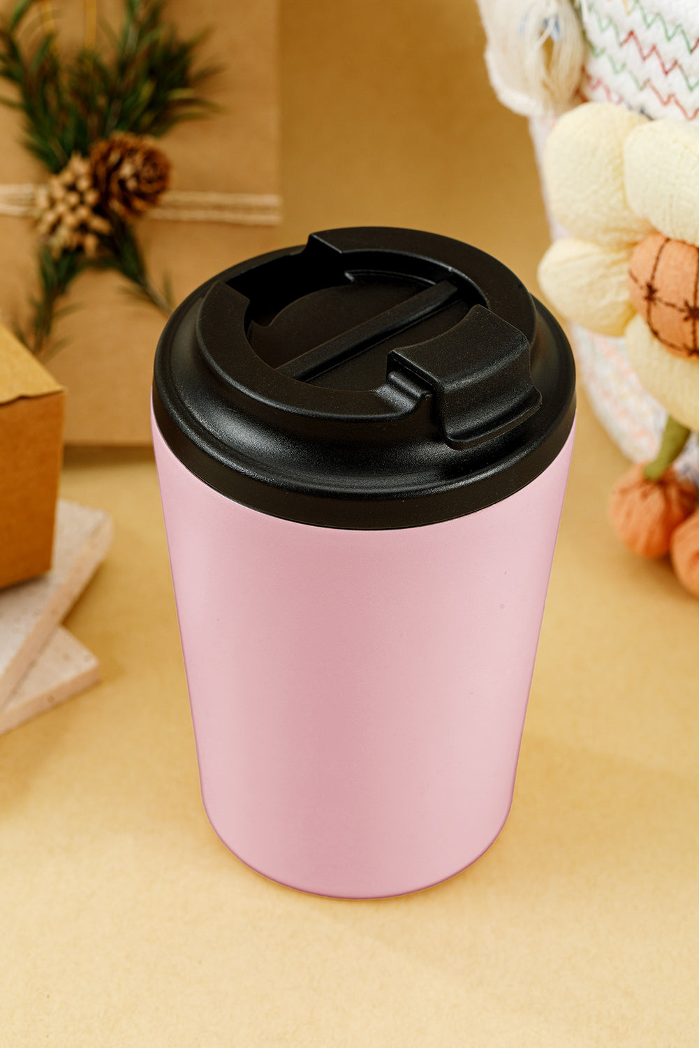 Pink Minimalist Stainless Steel Coffee Cup