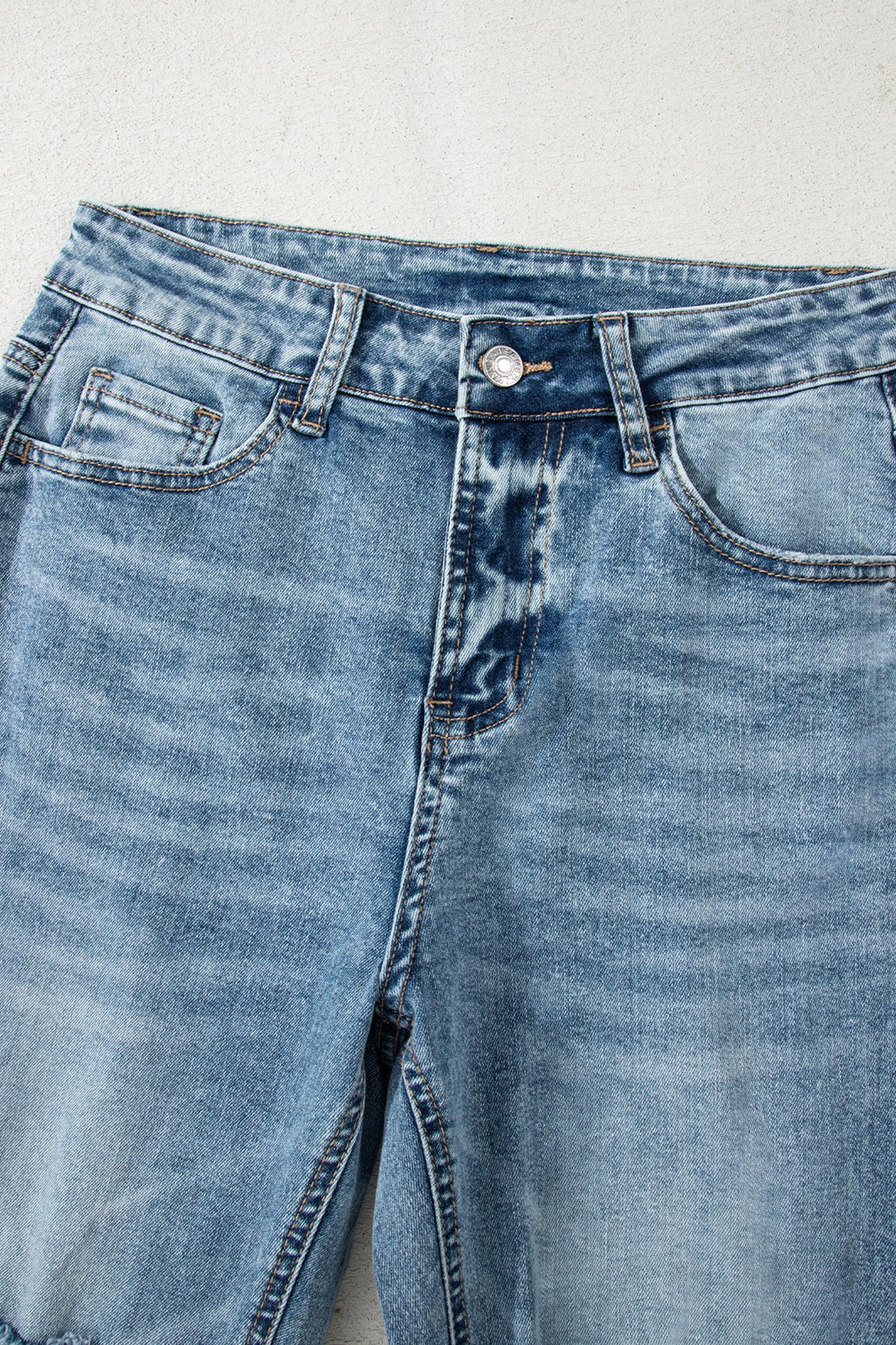 Raw Edge Flare Jeans