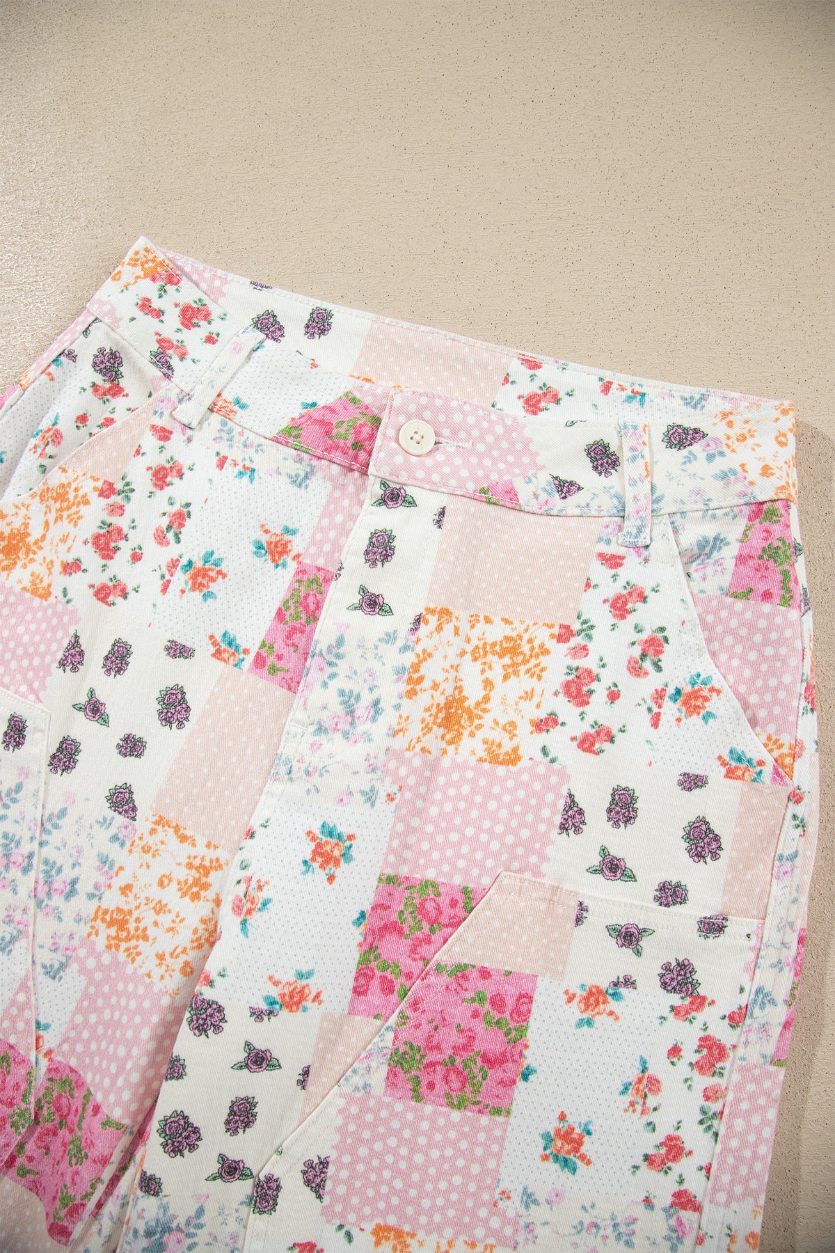 Floral Patchwork Jeans