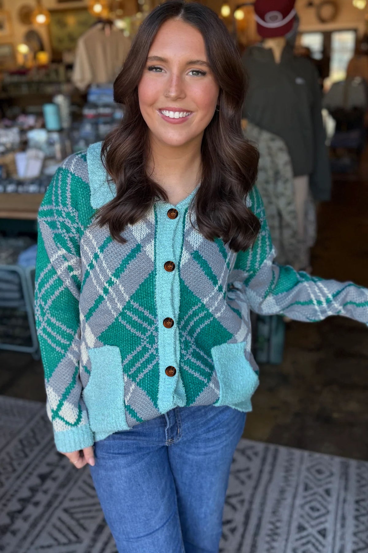 Plaid Cardigan